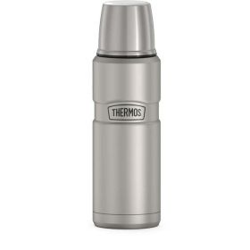 Thermos Stainless King Vacuum Insulated Stainless Steel Beverage Bottle, 16oz, Matte Stainless Steel