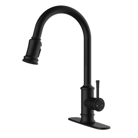 Kitchen Faucet- 3 Modes Pull Down Sprayer Kitchen Tap Faucet Head, Single Handle&Deck Plate for 1or3 Holes, 360° Rotation